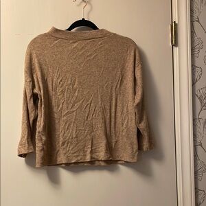 Tan 3/4 Sleeve Top/Sweater